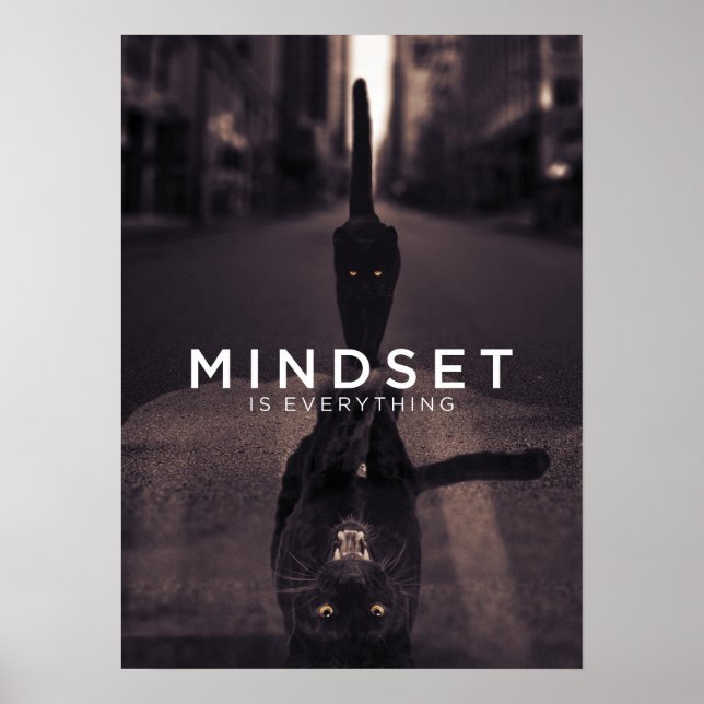Poster Mindset É Tudo - Água Pantera Negra (Frente)