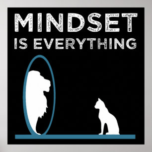 Poster Mindset É Tudo Citação Motivacional