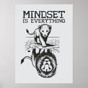 Poster Mindset É Tudo, Gato Lion - Giro, Sucesso