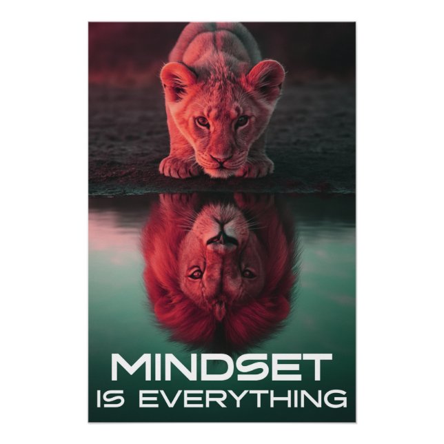 Póster Mindset É Tudo - Libere Seu Potencial De Cheio (Frente)