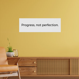 Poster Mindset Wall Art Minimalista - Progresso Sobre Per