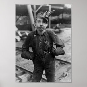 Poster Mineiro de carvão da criança - West Virginia -