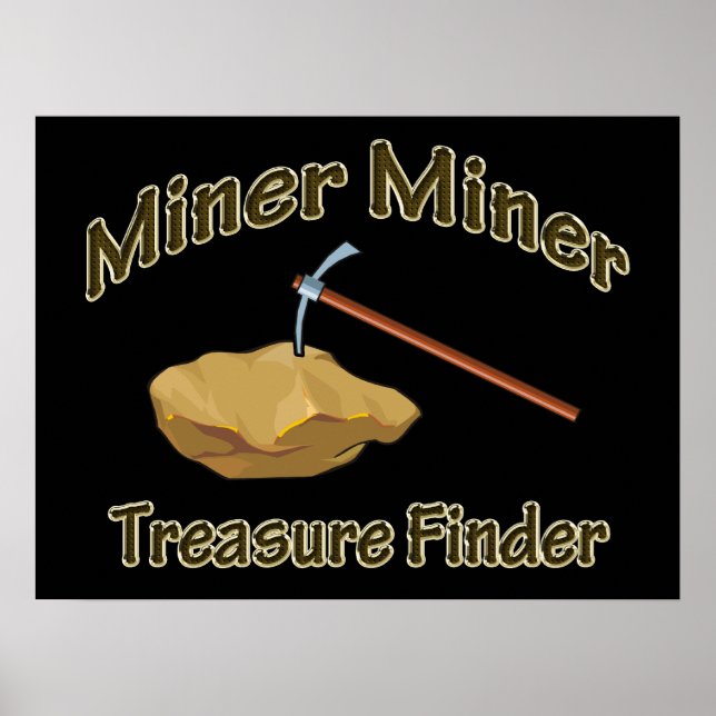 Póster Miner Miner Treasure Inder (Frente)