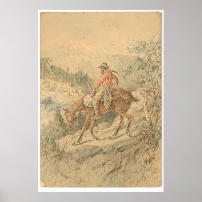 Póster Miner on Horseback (0692A) (Frente)