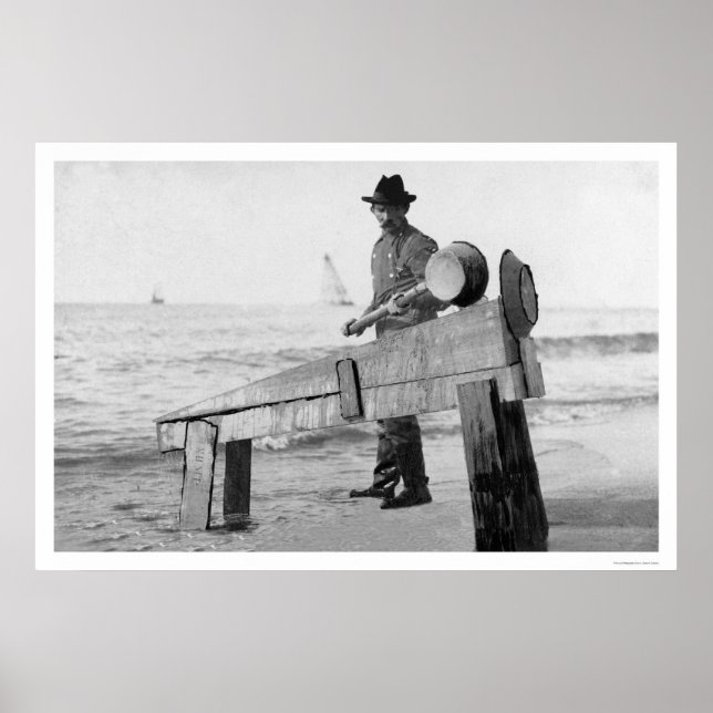 Póster Miner Washing Dourado Alaska 1905 (Frente)