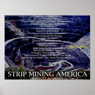 Póster Mineração de tira América