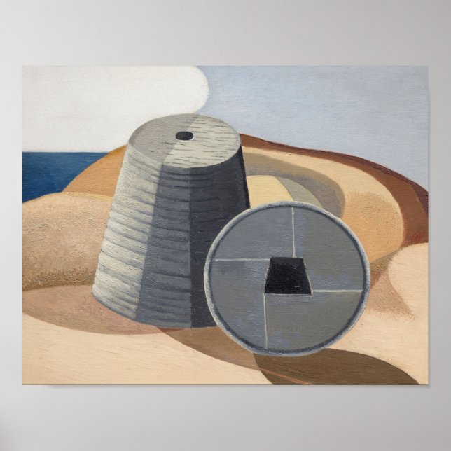 Poster Minerais Objects (1935) por Paul Nash (Frente)