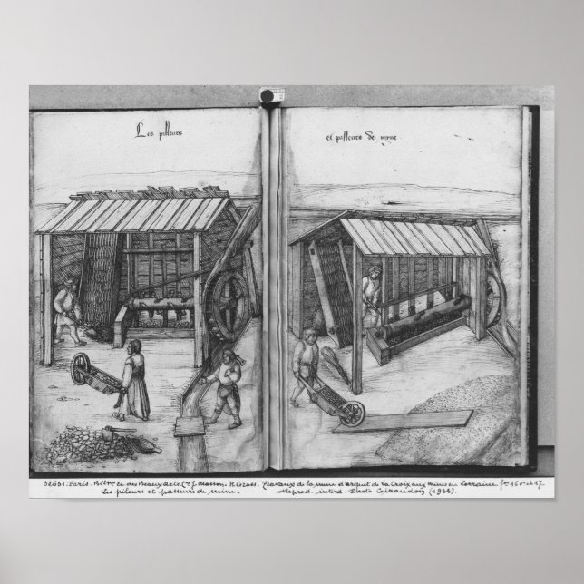 Póster Minério prateado de La Croix-aux-Mines, Lorena (Frente)