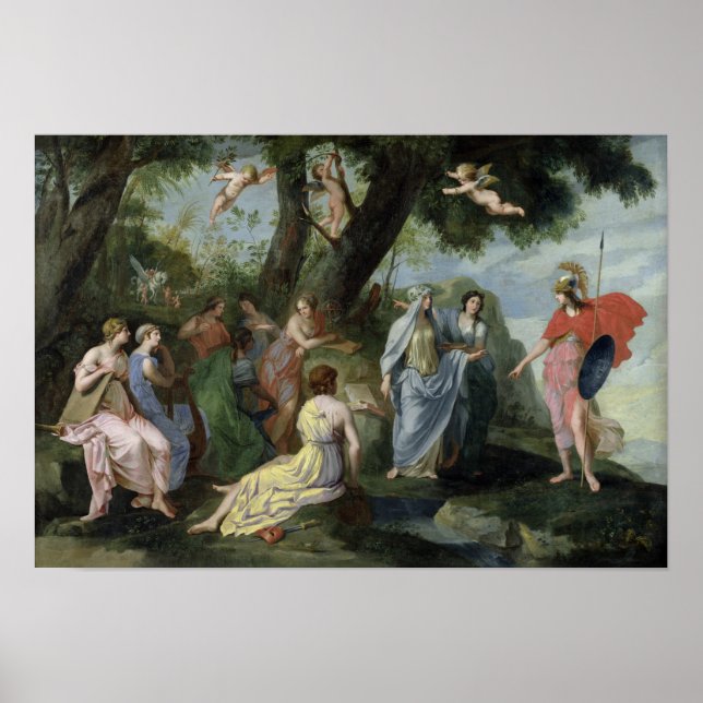 Póster Minerva com as musas (Frente)