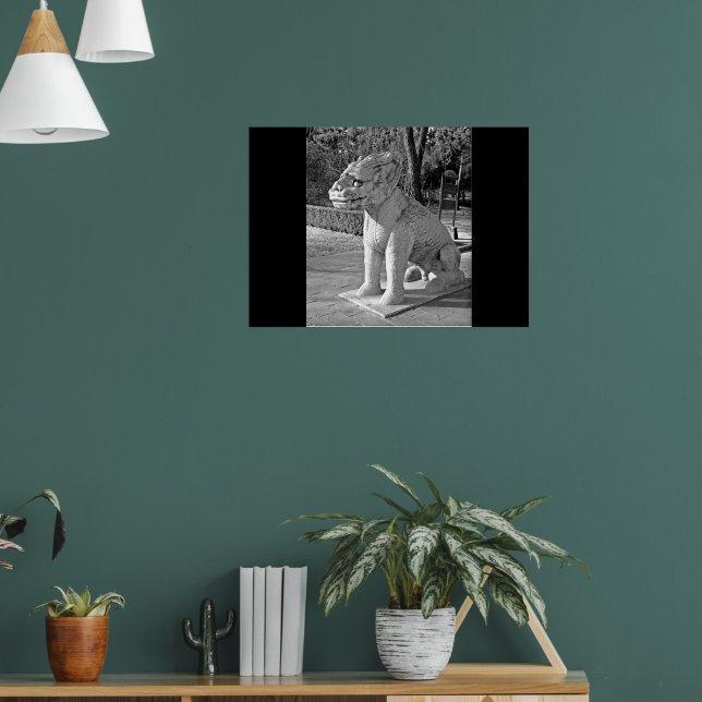 Poster Ming Tombs Dragon B&W (Sala de Estar 1)