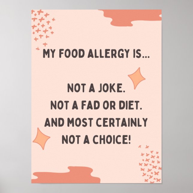 Poster Minha Alergia Não É Uma Piada (Frente)