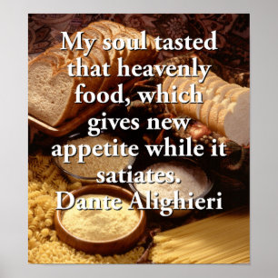 Poster Minha alma provada isso comida celestial - Dante