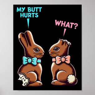 Poster Minha Bunda Dói Que Coelhinho de Chocolate de Pásc