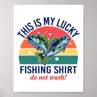 Poster Minha Camisa De Pesca Sortuda Crianças Jovens Meni