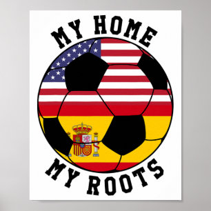 Poster Minha Casa Minhas Raízes Bandeira da Espanha Futeb