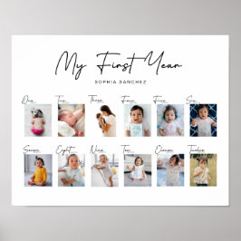 Poster Minha Colagem de Fotos do Primeiro Ano