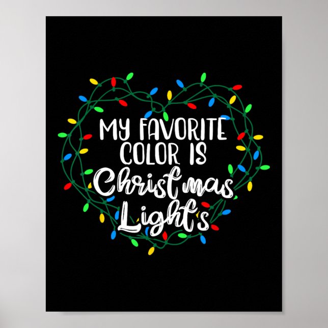 Poster Minha Cor Favorita É Luz De Natal Feliz H (Frente)