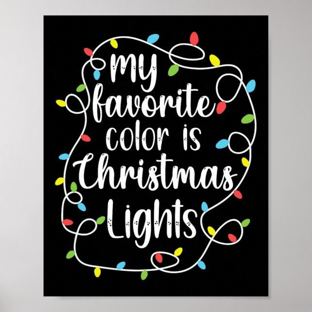 Poster Minha Cor Favorita É Luzes De Natal (Frente)