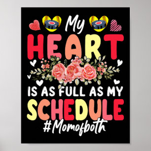 Poster Minha Coração Cheio Como Minha Agenda Mãe De Ambos