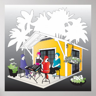 Póster Minha Cottage Mah Jongg