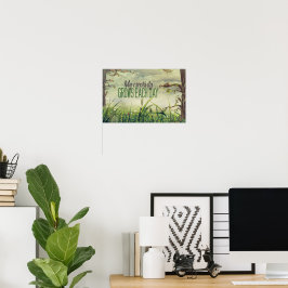 Poster "Minha criatividade cresce" Afirmação de Motivação