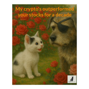 Póster Minha criptografia superou suas ações por uma déca