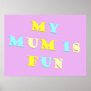 Poster Minha Design de Mãe com cores poemas pálidas