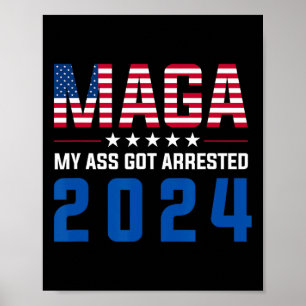 Poster Minha Detida em 2024, Engraçada Gag Anti-Trump Dem