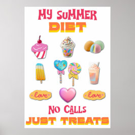 Poster Minha Dieta de Verão Sem Chamadas Só Guloseimas