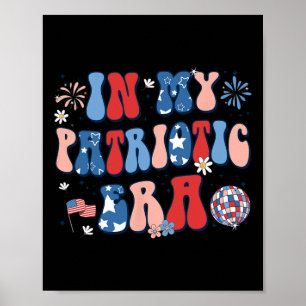 Poster Minha Era Patriótica Retro 4 De Julho Quarto Garot