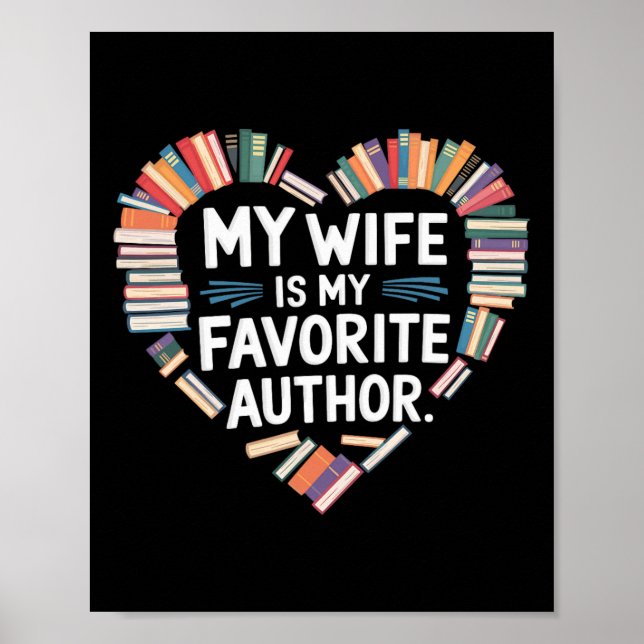 Poster Minha Esposa É Minha Roupa De Autor Favorito Dizer (Frente)