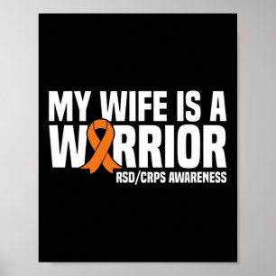 Poster Minha Esposa É Um Guerreiro Laranja Fita Awarene