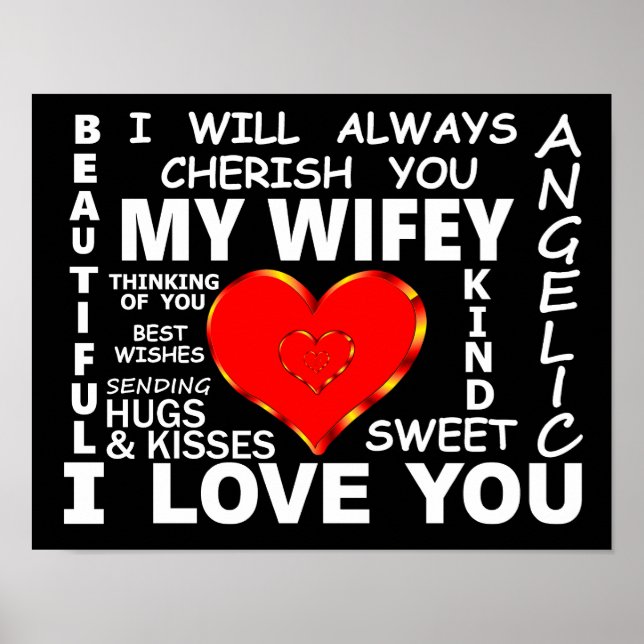 Poster Minha Esposa Eu Te Amo (Frente)