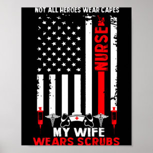 Poster Minha esposa usa uniforme de enfermeira bandeira a