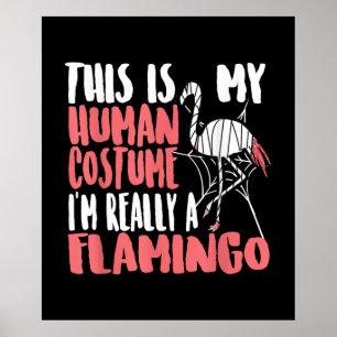 Poster Minha Fantasia Humana Sou Uma Boneca De Flamingo.