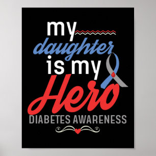 Poster Minha filha é Herói Minha Consciência da Diabetes