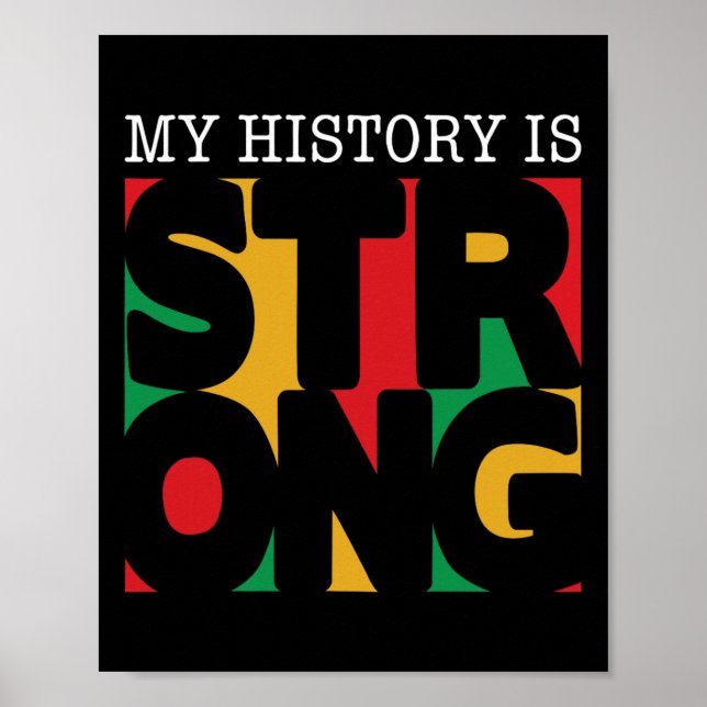 Poster Minha História É Forte Mês Da História Negra Afric (Frente)
