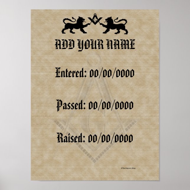 Poster Minha História Masônica (Frente)