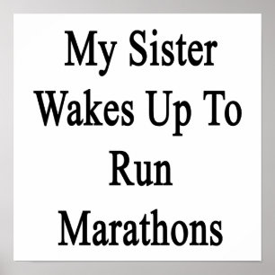 Póster Minha irmã acorda para funcionar maratonas
