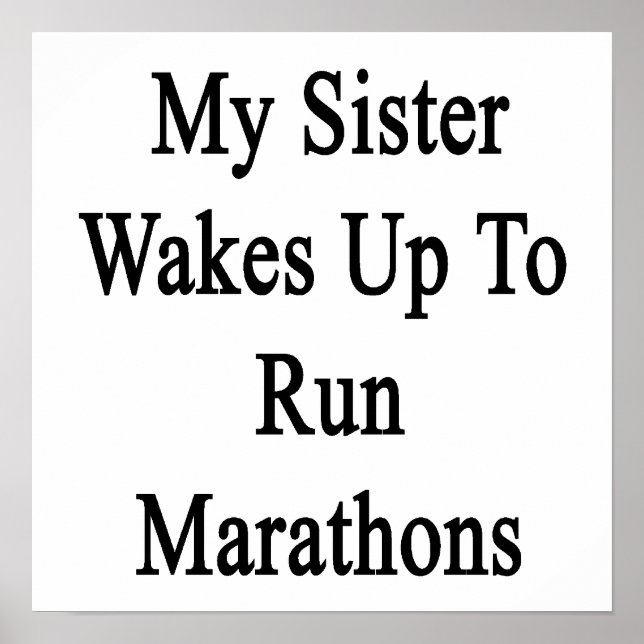 Póster Minha Irmã Acordar Para Correr Maratonas (Frente)