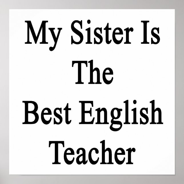 Póster Minha Irmã É A Melhor Professora Inglesa (Frente)