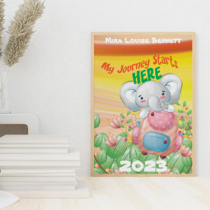 Poster Minha jornada começa aqui com o nome Kids Room Pos