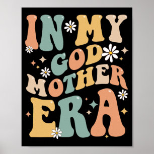 Poster Minha Madrinha Era Sobre Groovy Retrô Mãe Engraçad
