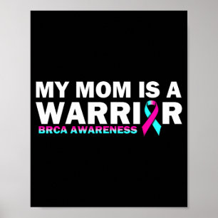 Poster Minha Mãe é Uma Guerreira Conscientização BRCA Cân