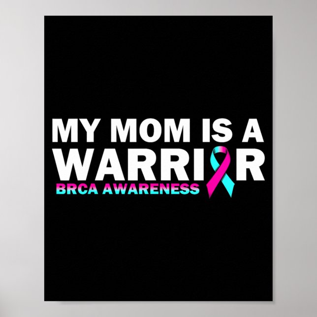 Poster Minha Mãe é Uma Guerreira Conscientização BRCA Cân (Frente)