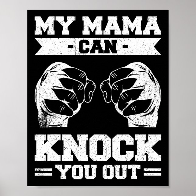 Poster Minha Mãe Pode Te Derrubar Kickboxing (Frente)