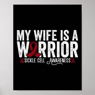 Poster Minha Mulher É Uma Guerreira SCA Conscientização S