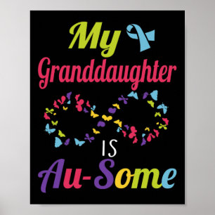 Poster Minha neta autista é incrível Autismo Awaren
