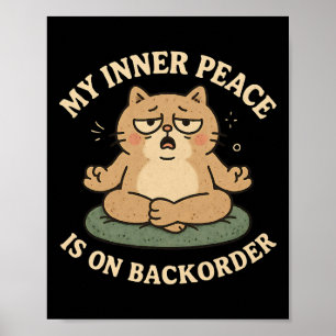 Poster Minha Paz Interior Está Na Ckorder Piada Meditação