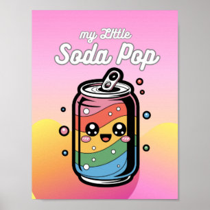 Poster Minha pequena lata de refrigerante com bolhas na f